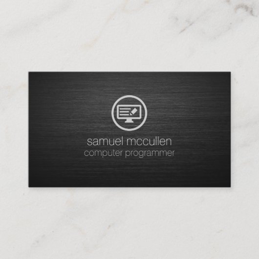 Carte De Visite Programmeur d'ordinateur Code de l'ordinateur Méta (Devant)