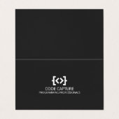 Carte De Visite Programmeur informatique | Coder (Extérieur déplié)