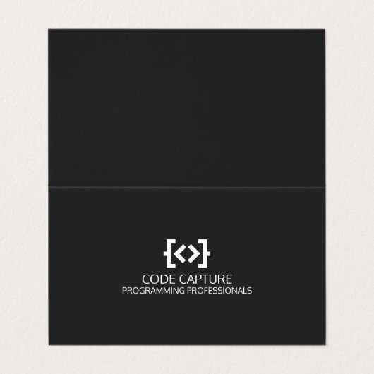 Carte De Visite Programmeur informatique | Coder (Extérieur déplié)