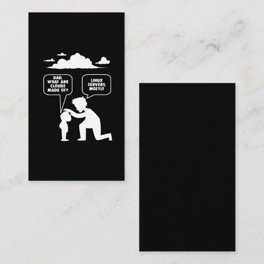 Carte De Visite Programmeur informatique développeur Linux Nerd (Devant / Derrière)