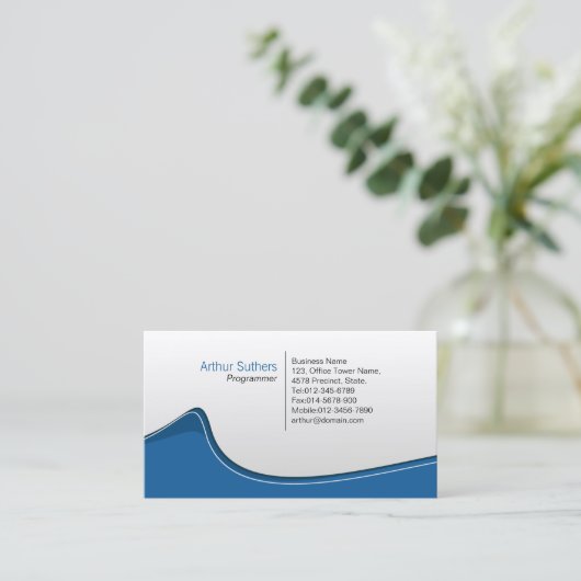 Carte De Visite Programmeur Informatique Technique Élégant Entrepr (Debout devant)