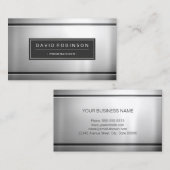 Carte De Visite Programmeur - Métal d'argent de qualité supérieure (Devant / Derrière)