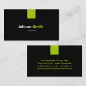 Carte De Visite Programmeur Moderne Mint Green (Devant / Derrière)