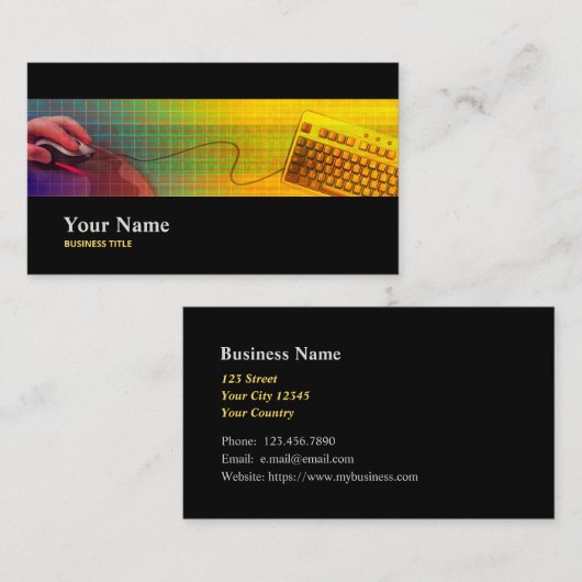 CARTE DE VISITE programmeur programmeur informatic (Devant / Derrière)