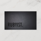 Carte De Visite Programmeur RoR rubyiste Bold Black Miniamlist (Devant)