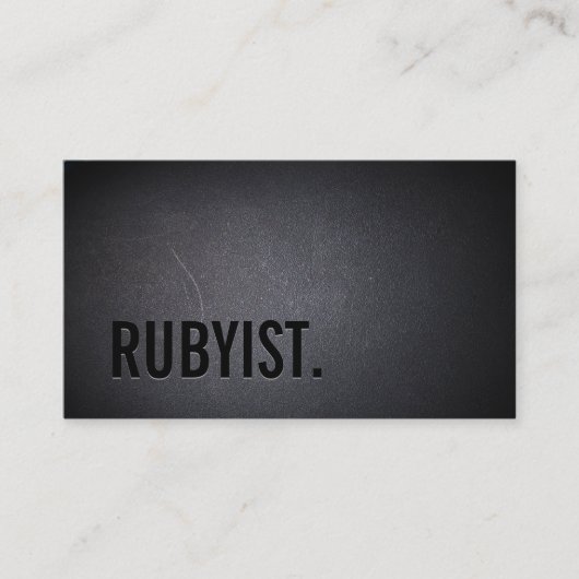 Carte De Visite Programmeur RoR rubyiste Bold Black Miniamlist (Devant)