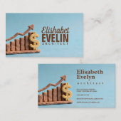 Carte De Visite Progrès Financiers Façonnés avec de l'Argile (Devant / Derrière)