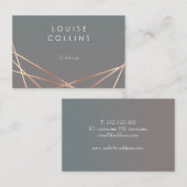 Carte De Visite Projecteur de rosegold de Faux (Devant / Derrière)