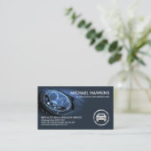 Carte De Visite Projecteurs de voiture sport Vignette Auto Détail  (Debout devant)