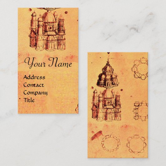 CARTE DE VISITE PROJET ARCHITECTURAL RENAISSANCE, ARCHITECTE (Devant / Derrière)