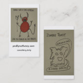 Carte De Visite prollynotfunny.com, quelque chose quotidienne (Devant / Derrière)