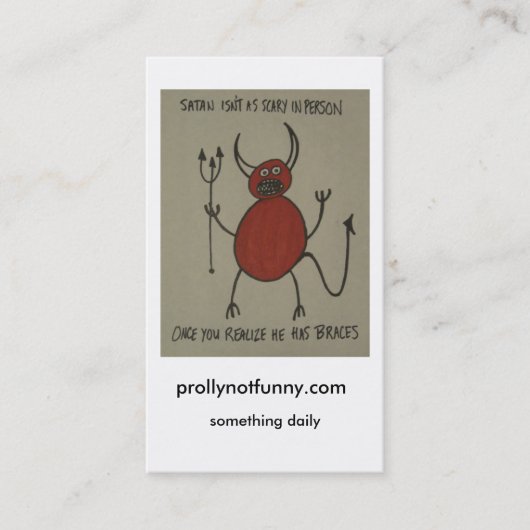 Carte De Visite prollynotfunny.com, quelque chose quotidienne (Devant)