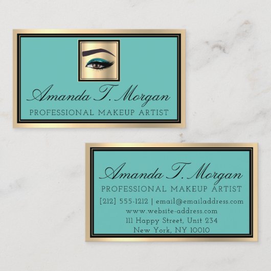 Carte De Visite Prolongation de la courge de maquillage profession (Devant / Derrière)