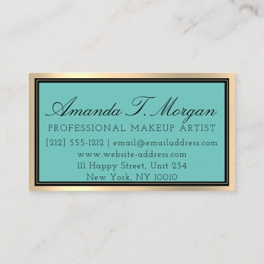 Carte De Visite Prolongation de la courge de maquillage profession (Dos)