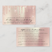 Carte De Visite Prolongation de la laisse des instructions de soin (Devant / Derrière)