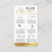 Carte De Visite Prolongation des cheveux Guide de soins Salon des  (Devant)