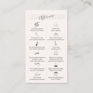 Carte De Visite Prolongation en crème Tan Beige Lash