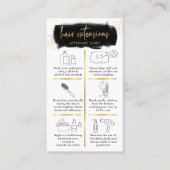 Carte De Visite Prolongations de cheveux post-soins Noir & Or coif (Devant)