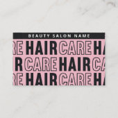 Carte De Visite Prolongations de cheveux rose Motif moderne après (Devant)