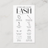 Carte De Visite Prolongations de Lash Crème Moderne Logo du Salon (Devant)