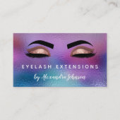 Carte De Visite Prolongations d'Eyelash Or Pastel Iridescente (Devant)
