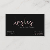 Carte De Visite Prolongations Lash Instructions de post-soins Mode (Devant)