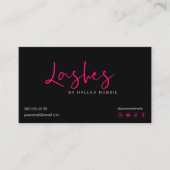 Carte De Visite Prolongations Lash Instructions de post-soins Mode (Devant)