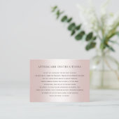 Carte De Visite Prolongations roses Gold Lash Instructions (Debout devant)