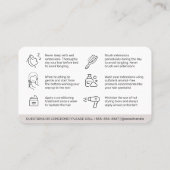 Carte De Visite Prolongations simples modernes de cheveux après so (Dos)