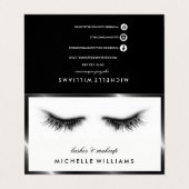 Carte De Visite Prolongements chics simples de cil après référence (Extérieur déplié)