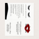 Carte De Visite Prolongements chics simples de cil après référence (Intérieur déplié)