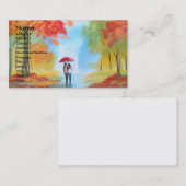 Carte De Visite Promenade d'automne (Devant / Derrière)