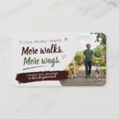 Carte De Visite Promenade de Chien Garde d'Animaux avec QR Code (Devant)