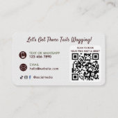 Carte De Visite Promenade de Chien Garde d'Animaux avec QR Code (Dos)