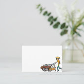 Carte De Visite Promenade de chiens (Debout devant)