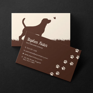 Carte De Visite Promenade de chiens chic Dresseur de chiens Promen