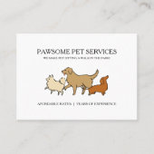 Carte De Visite Promenade de chiens Garde d'animaux Code QR (Devant)