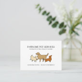 Carte De Visite Promenade de chiens Garde d'animaux Code QR (Debout devant)