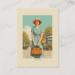 Carte De Visite Promenade d'été vintage à Paris