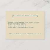 Carte De Visite Promenade d'été vintage à Paris (Dos)