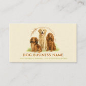 Carte De Visite Promeneur de chiens à l'aquarelle Garde d'animaux (Devant)