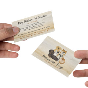 Carte De Visite Promeneur de chiens service de garde d'animaux