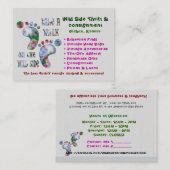 Carte De Visite Promenez-vous sur le côté sauvage CONSIGNEMENT D'E (Devant / Derrière)