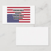 Carte De Visite Promesses faites, promesses rompues (Devant / Derrière)
