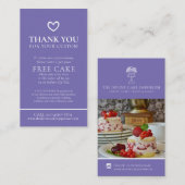 Carte De Visite Promo-cake sans photo pour Merci (Devant / Derrière)