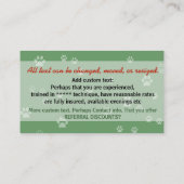 Carte De Visite Promo fait sur commande MASCULIN de marche de (Dos)