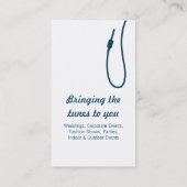 Carte de visite promoteur DJ bleu turquoise et bla (Dos)