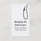 Carte de visite promoteur DJ noir et blanc (Dos)