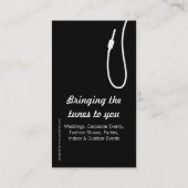 Carte de visite promoteur DJ noir et blanc (Dos)