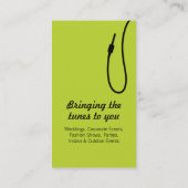 Carte de visite promoteur DJ vert et noir Lime (Dos)